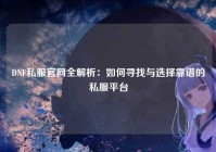 DNF私服官网全解析：如何寻找与选择靠谱的私服平台
