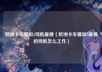 欧洲卡车模拟2司机雇佣（欧洲卡车模拟2雇佣的司机怎么工作）