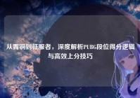 从青铜到征服者，深度解析PUBG段位得分逻辑与高效上分技巧