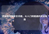 逆战黑龙刷取全攻略，从入门到精通的实战指南