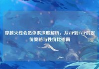 穿越火线会员体系深度解析，从VIP到SVIP的定价策略与性价比指南