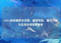 COD16游侠握把全攻略，解锁等级、属性详解与实战应用深度解析