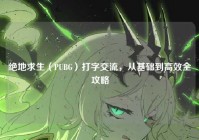 绝地求生（PUBG）打字交流，从基础到高效全攻略