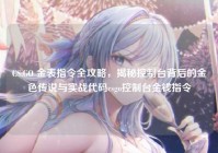 CS:GO 金表指令全攻略，揭秘控制台背后的金色传说与实战代码csgo控制台金钱指令
