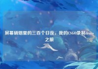 屏幕硝烟里的三百个日夜，我的CSGO录制demo之旅