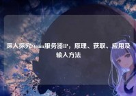深入探究Steam服务器IP，原理、获取、应用及输入方法
