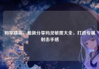 和平精英，最新分享码灵敏度大全，打造专属射击手感