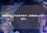 赛博朋克2077开放世界细节（赛博朋克2077放大视角）