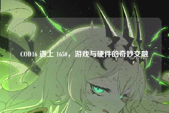 COD16 遇上 1650，游戏与硬件的奇妙交融