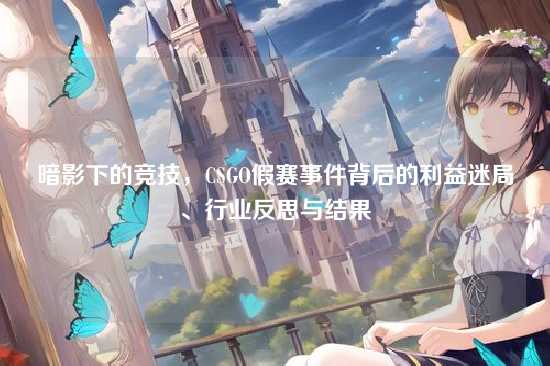 暗影下的竞技,CSGO假赛事件背后的利益迷局、行业反思与结果