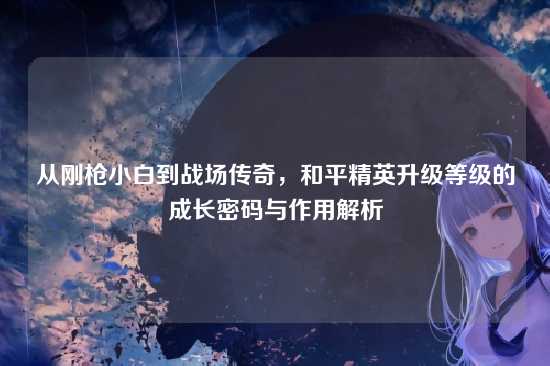 从刚枪小白到战场传奇,和平精英升级等级的成长密码与作用解析