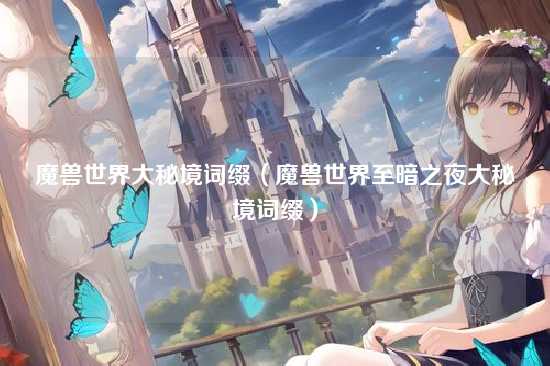 魔兽世界大秘境词缀(魔兽世界至暗之夜大秘境词缀)