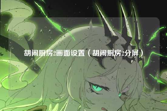 胡闹厨房2画面设置（胡闹厨房2分屏）